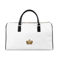 King's Ladies Leather Travel Bag — Crown Logo Weekender Duffel